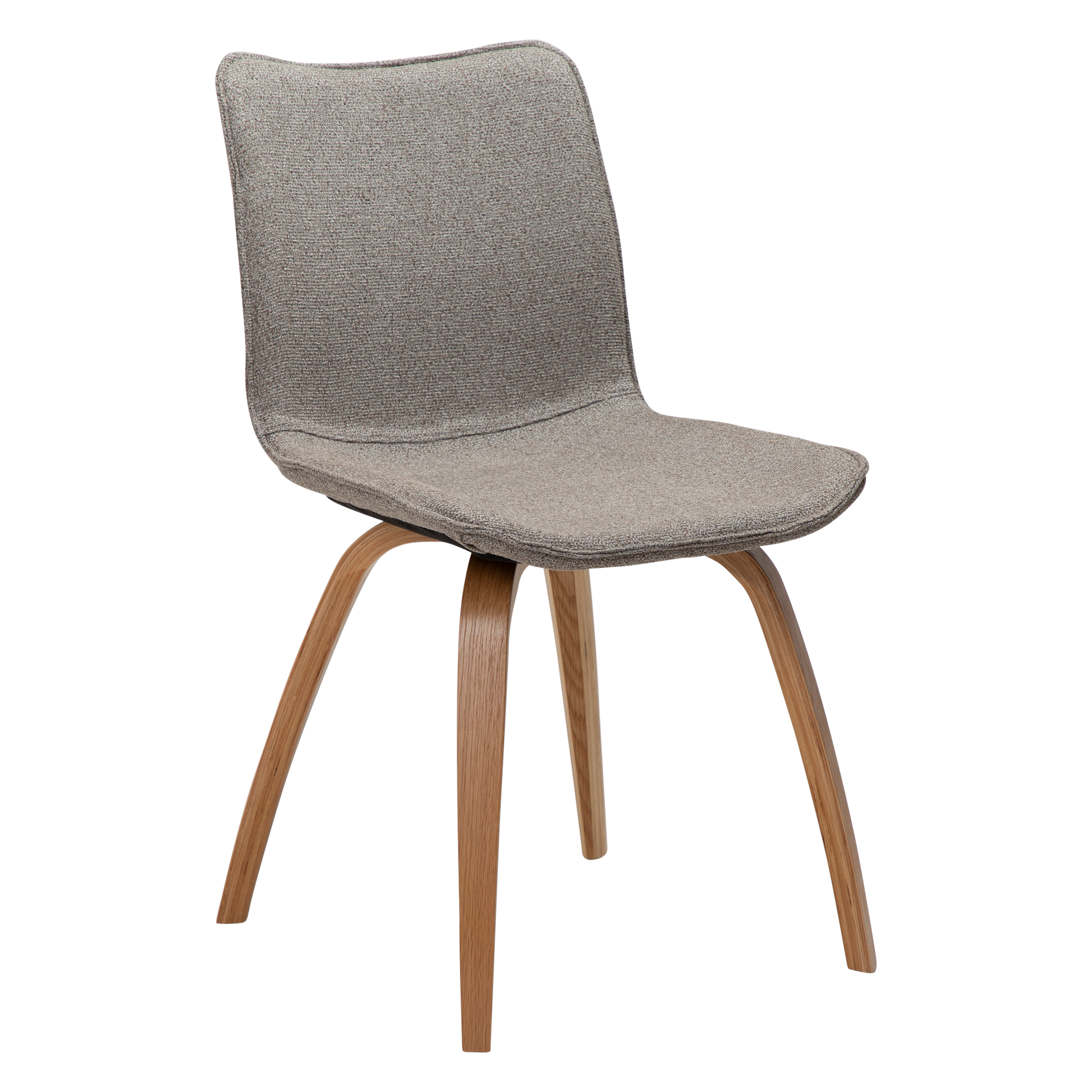 [var:Bezug=kiesel erdfarben Bouclé-Stoff mit Eichenbeinen] GLEE Stuhl