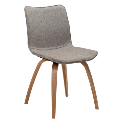 [var:Bezug=kiesel erdfarben Bouclé-Stoff mit Eichenbeinen] GLEE Stuhl