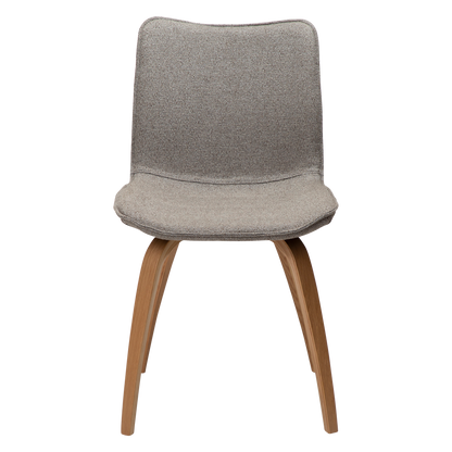 [var:Bezug=kiesel erdfarben Bouclé-Stoff mit Eichenbeinen] GLEE Stuhl