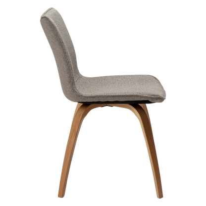 [var:Bezug=kiesel erdfarben Bouclé-Stoff mit Eichenbeinen] GLEE Stuhl