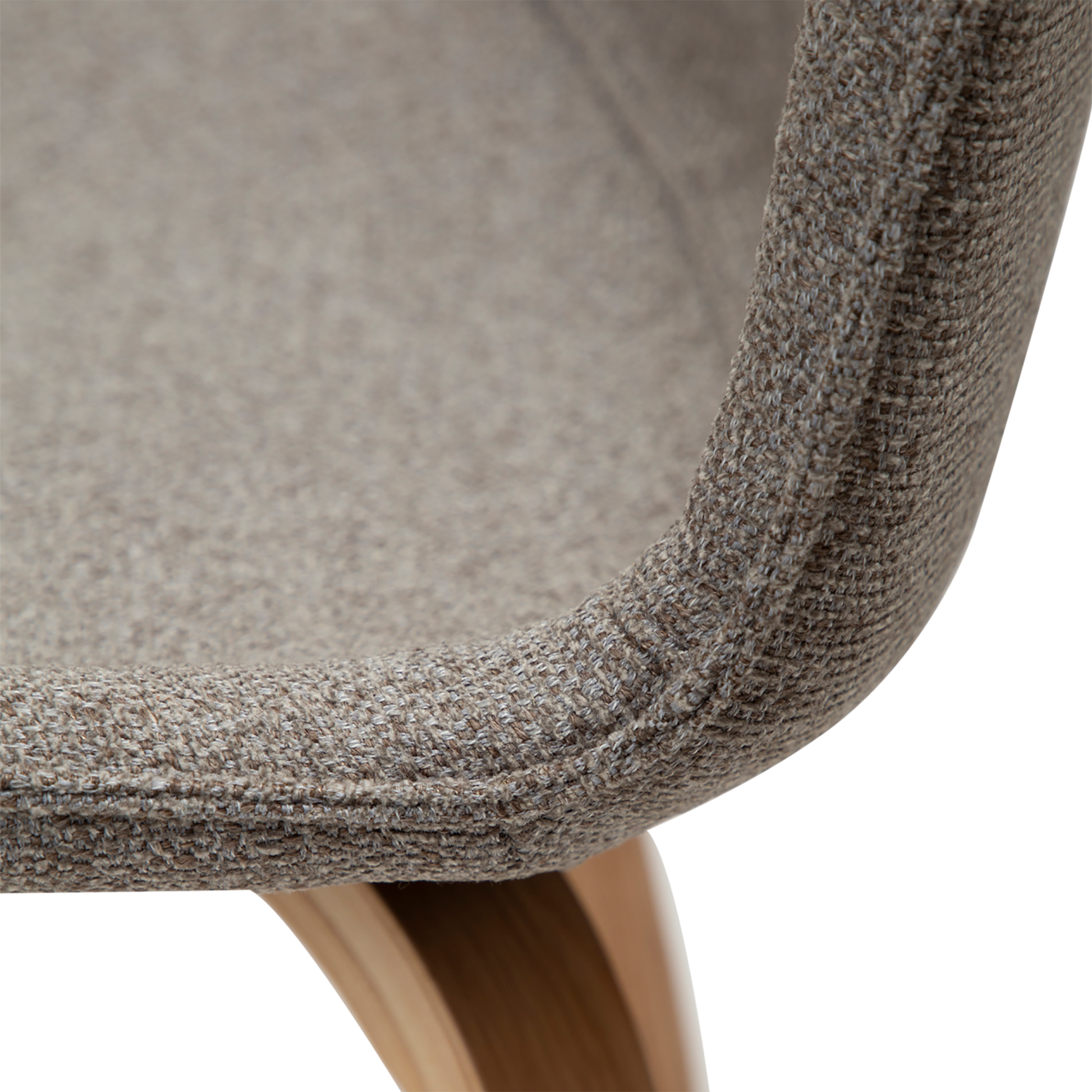 [var:Bezug=kiesel erdfarben Bouclé-Stoff mit Eichenbeinen] GLEE Stuhl