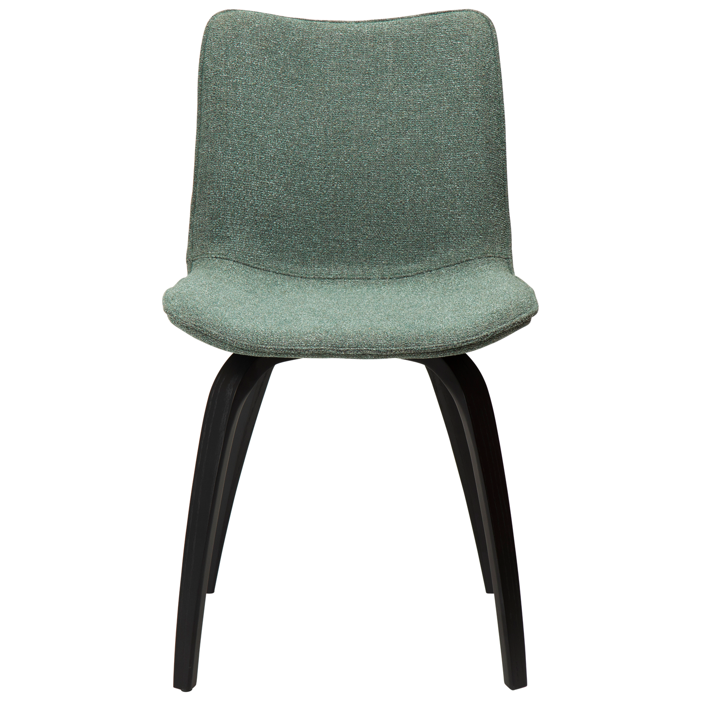 [var:Bezug=Kieselgrüner Bouclé-Stoff mit schwarz gebeizten Eschenbeinen] GLEE Stuhl