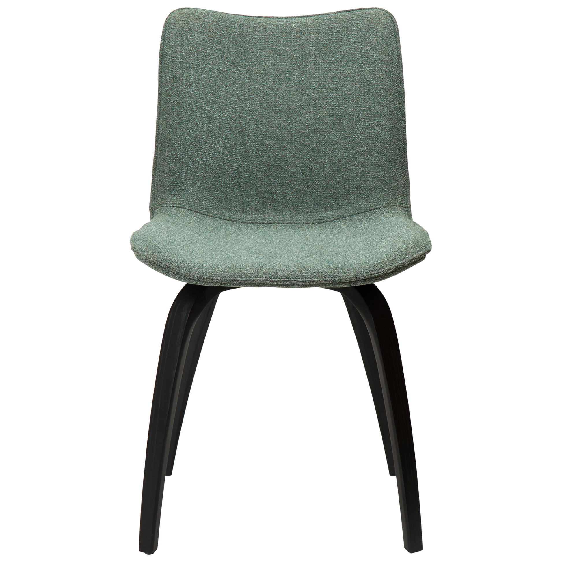 [var:Bezug=Kieselgrüner Bouclé-Stoff mit schwarz gebeizten Eschenbeinen] GLEE Stuhl