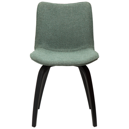 [var:Bezug=Kieselgrüner Bouclé-Stoff mit schwarz gebeizten Eschenbeinen] GLEE Stuhl