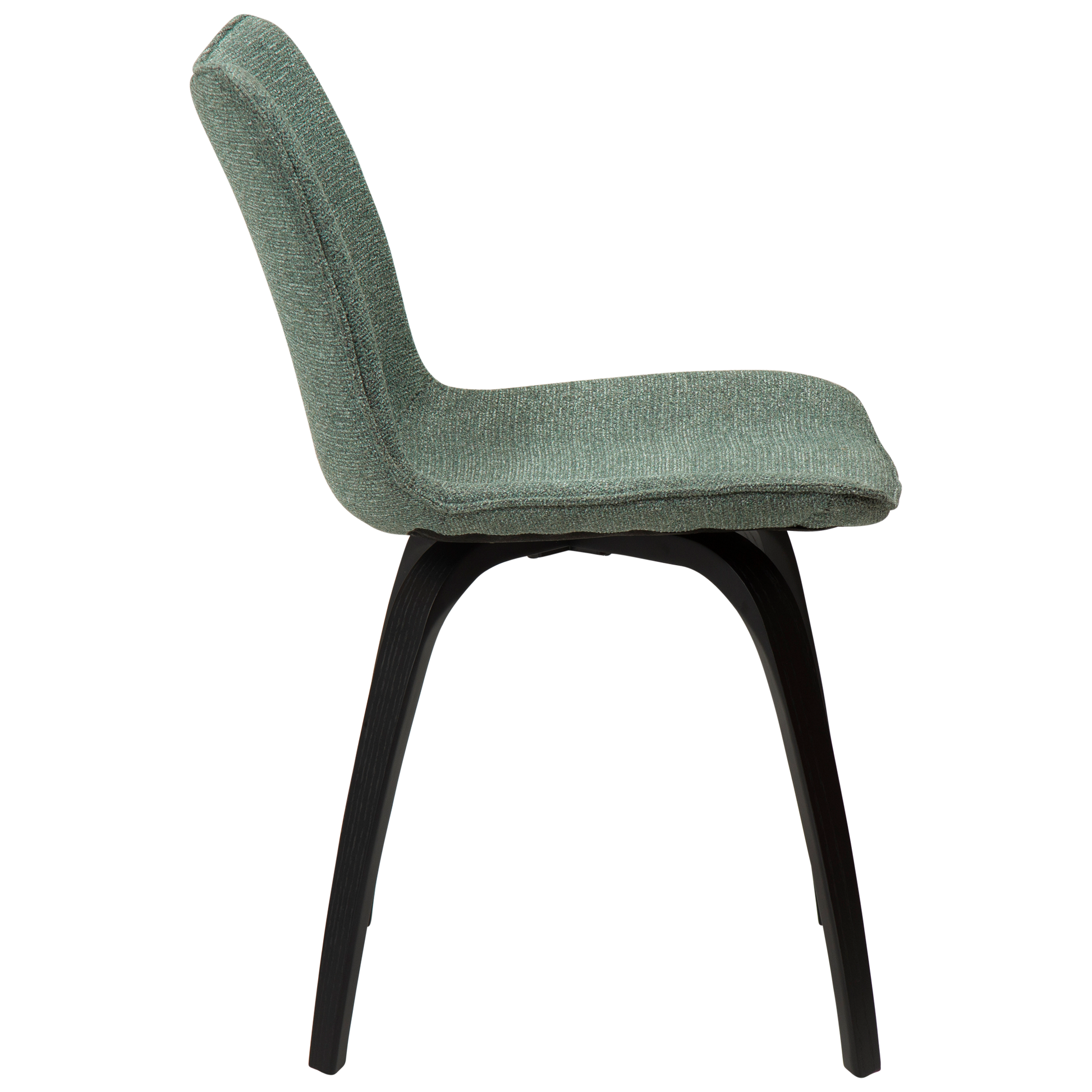 [var:Bezug=Kieselgrüner Bouclé-Stoff mit schwarz gebeizten Eschenbeinen] GLEE Stuhl