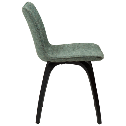 [var:Bezug=Kieselgrüner Bouclé-Stoff mit schwarz gebeizten Eschenbeinen] GLEE Stuhl