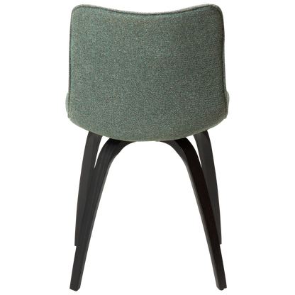 [var:Bezug=Kieselgrüner Bouclé-Stoff mit schwarz gebeizten Eschenbeinen] GLEE Stuhl