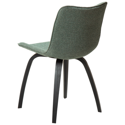 [var:Bezug=Kieselgrüner Bouclé-Stoff mit schwarz gebeizten Eschenbeinen] GLEE Stuhl