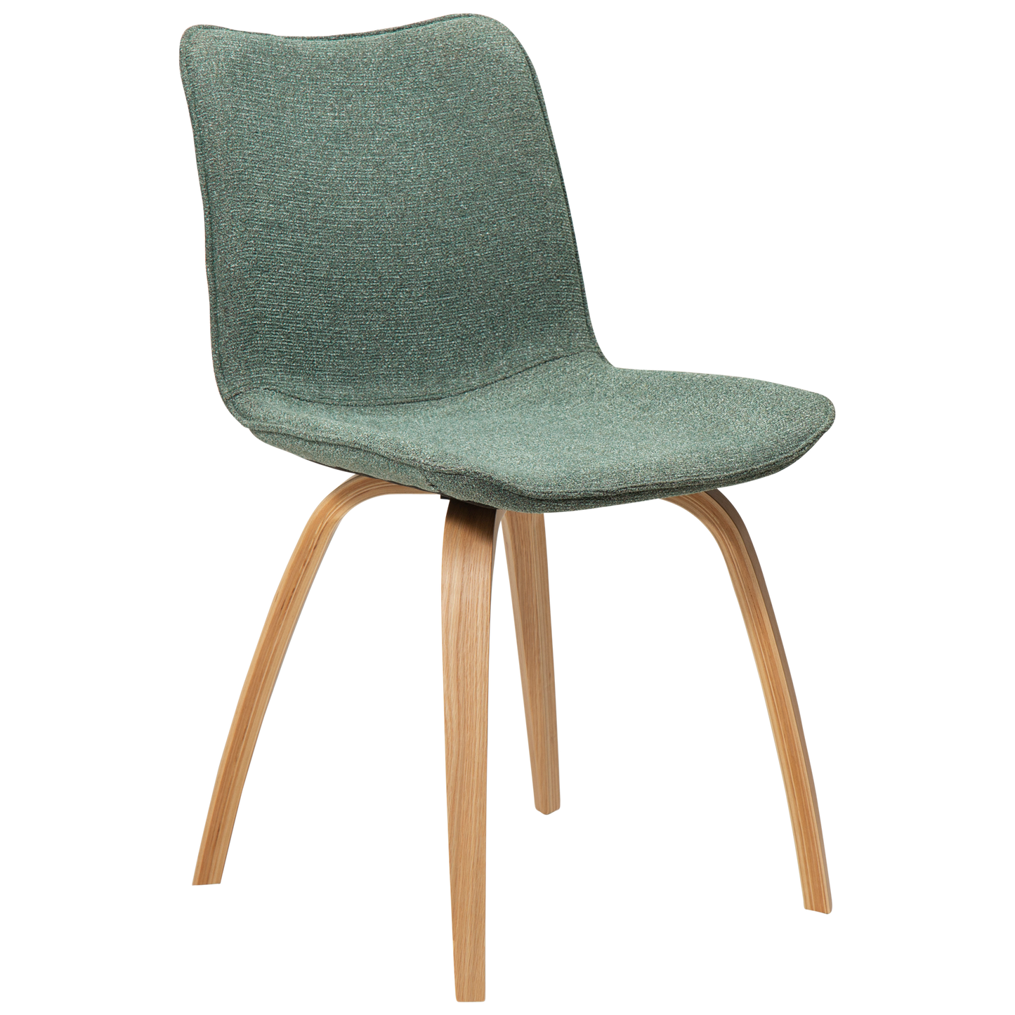[var:Bezug=Kieselgrüner Bouclé-Stoff mit Eichenbeinen] GLEE Stuhl