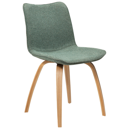 [var:Bezug=Kieselgrüner Bouclé-Stoff mit Eichenbeinen] GLEE Stuhl