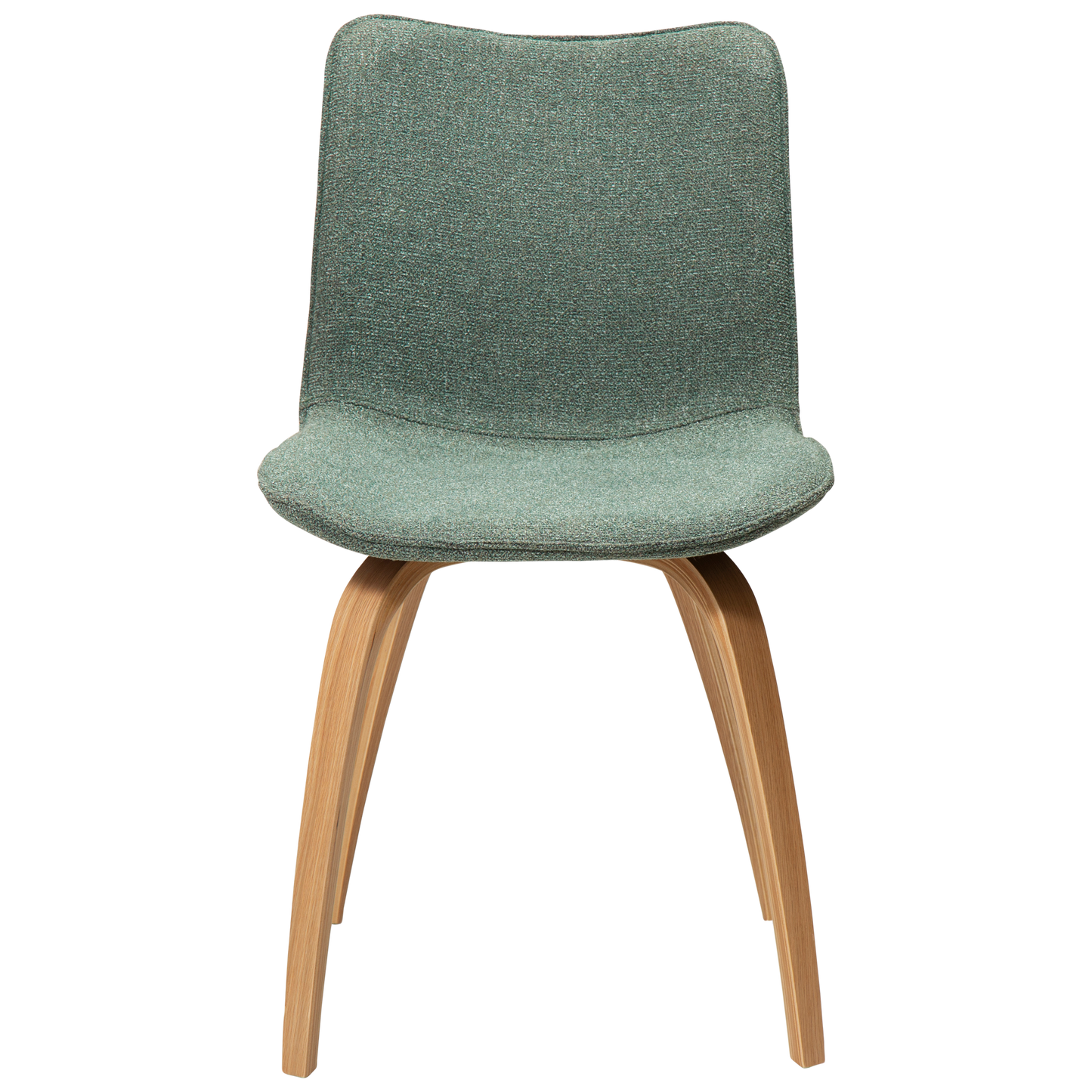 [var:Bezug=Kieselgrüner Bouclé-Stoff mit Eichenbeinen] GLEE Stuhl