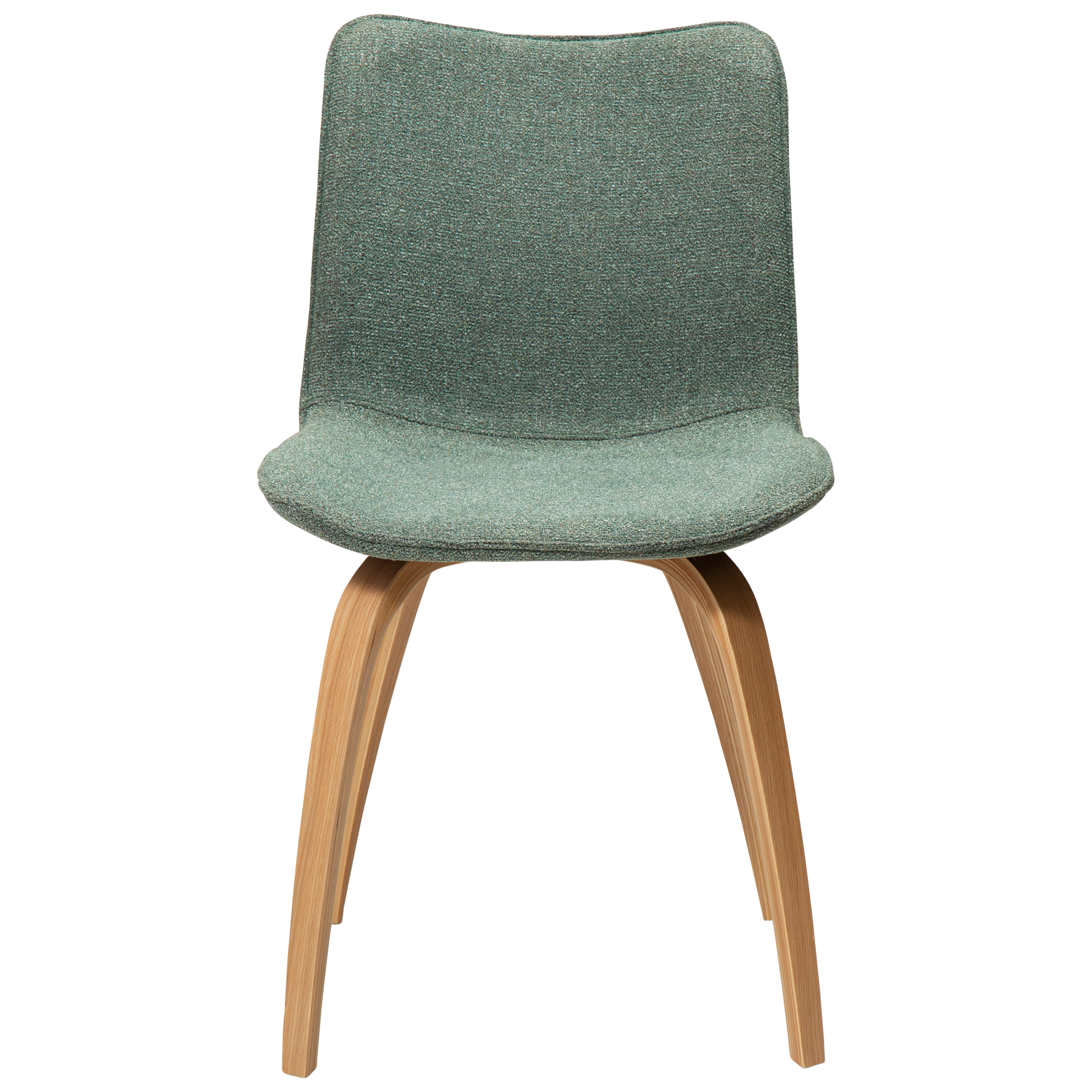 [var:Bezug=Kieselgrüner Bouclé-Stoff mit Eichenbeinen] GLEE Stuhl
