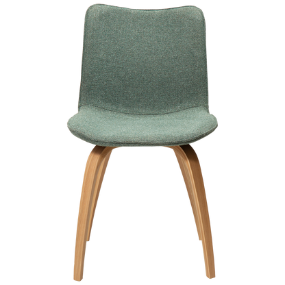 [var:Bezug=Kieselgrüner Bouclé-Stoff mit Eichenbeinen] GLEE Stuhl