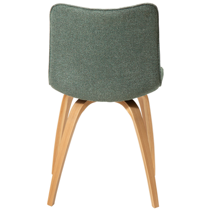 [var:Bezug=Kieselgrüner Bouclé-Stoff mit Eichenbeinen] GLEE Stuhl