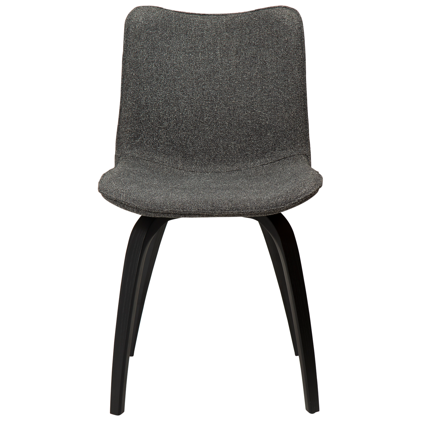 [var:Bezug=Kieselgrauer Bouclé-Stoff mit schwarz gebeizten Eschenbeinen] GLEE Stuhl