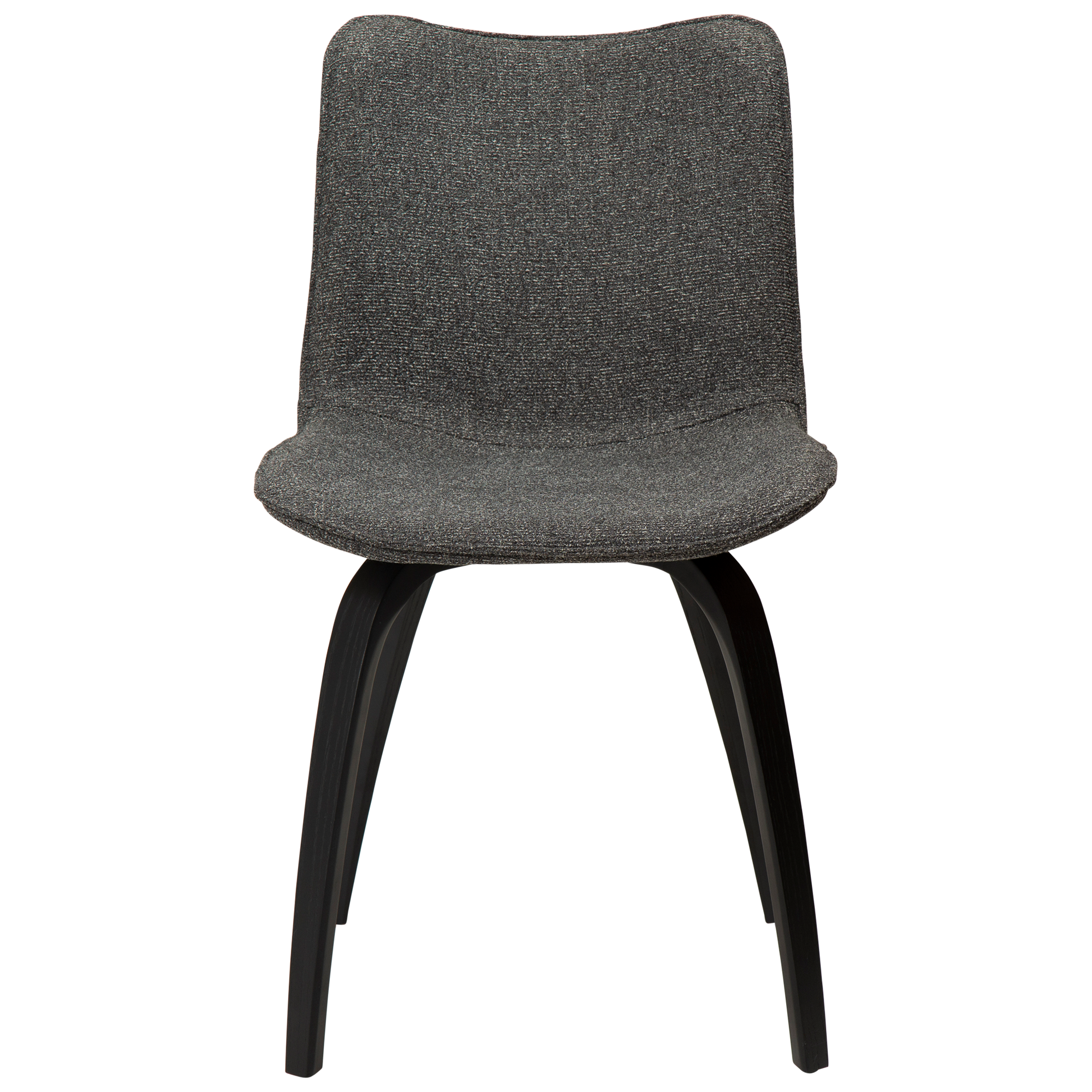 [var:Bezug=Kieselgrauer Bouclé-Stoff mit schwarz gebeizten Eschenbeinen] GLEE Stuhl