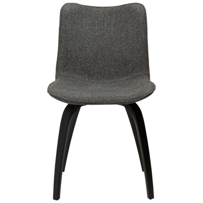 [var:Bezug=Kieselgrauer Bouclé-Stoff mit schwarz gebeizten Eschenbeinen] GLEE Stuhl