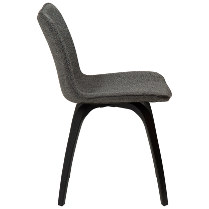 [var:Bezug=Kieselgrauer Bouclé-Stoff mit schwarz gebeizten Eschenbeinen] GLEE Stuhl