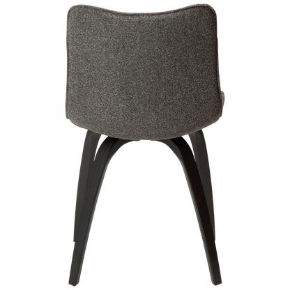 [var:Bezug=Kieselgrauer Bouclé-Stoff mit schwarz gebeizten Eschenbeinen] GLEE Stuhl