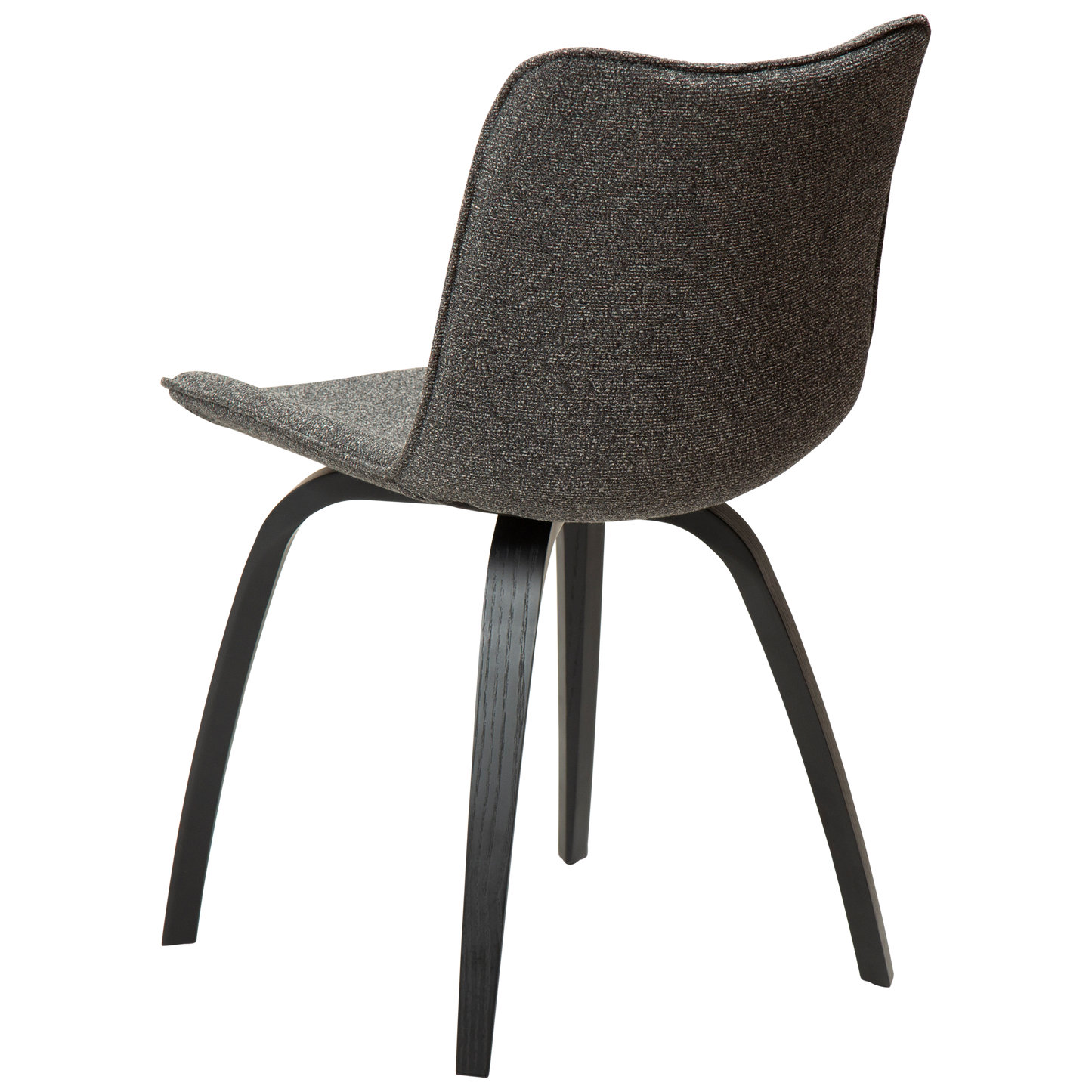[var:Bezug=Kieselgrauer Bouclé-Stoff mit schwarz gebeizten Eschenbeinen] GLEE Stuhl