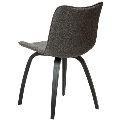 [var:Bezug=Kieselgrauer Bouclé-Stoff mit schwarz gebeizten Eschenbeinen] GLEE Stuhl