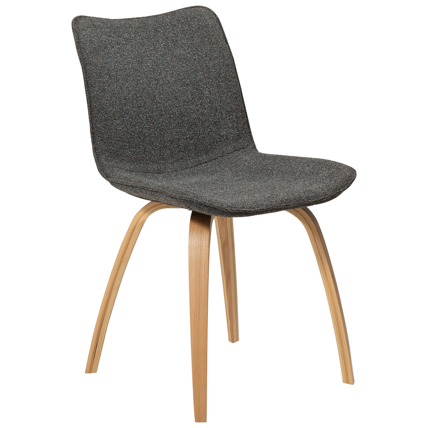 [var:Bezug=Kieselgrauer Bouclé-Stoff mit Eichenbeinen] GLEE Stuhl