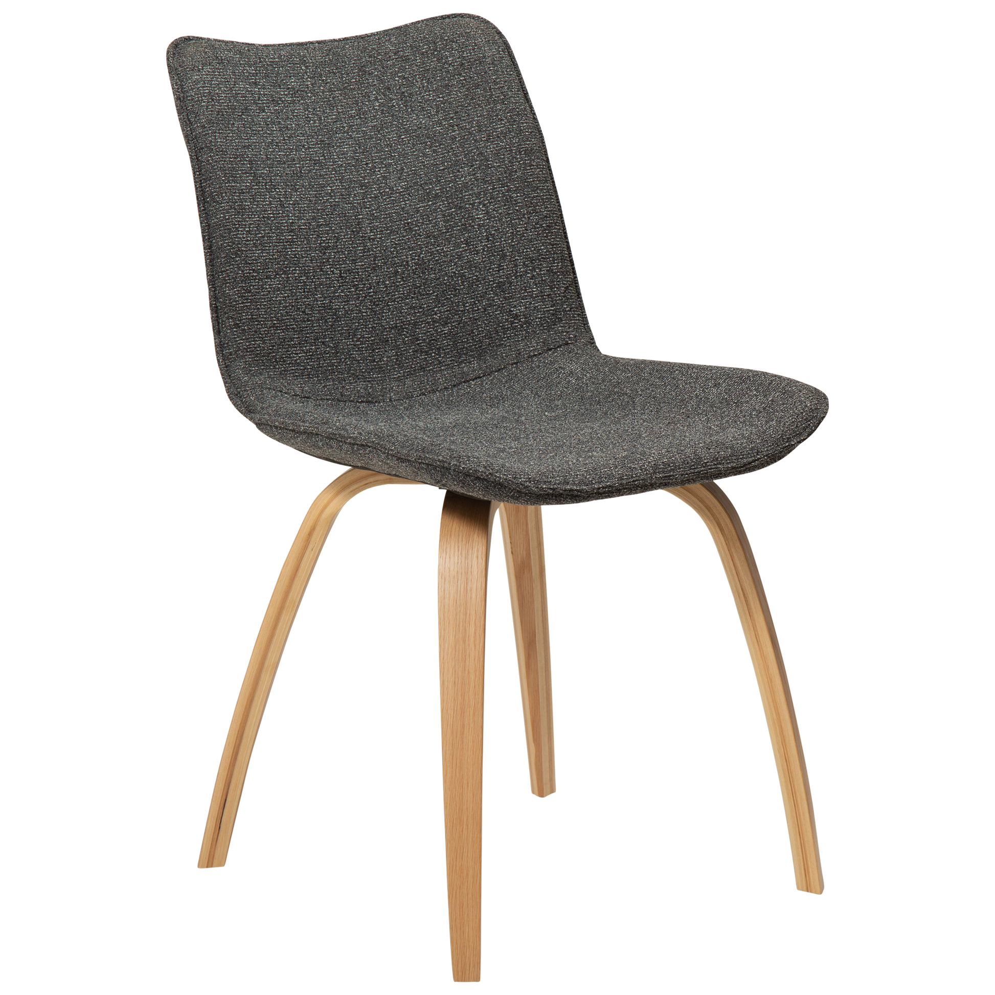 [var:Bezug=Kieselgrauer Bouclé-Stoff mit Eichenbeinen] GLEE Stuhl
