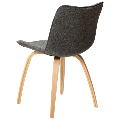 [var:Bezug=Kieselgrauer Bouclé-Stoff mit Eichenbeinen] GLEE Stuhl