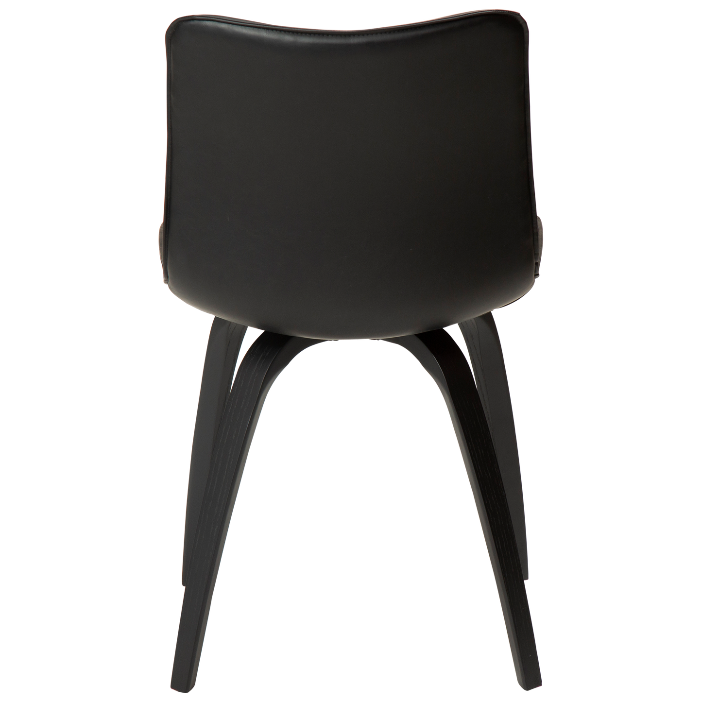 [var:Bezug=Vintage schwarzes Kunstleder mit schwarz gebeizten Eschenbeinen] GLEE Stuhl