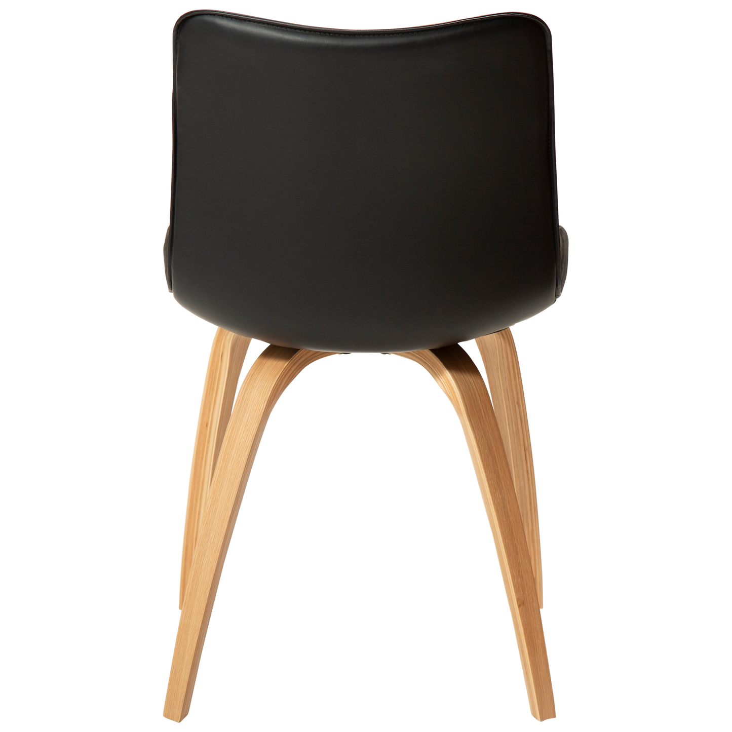 [var:Bezug=Vintage schwarzes Kunstleder mit Eichenbeinen] GLEE Stuhl