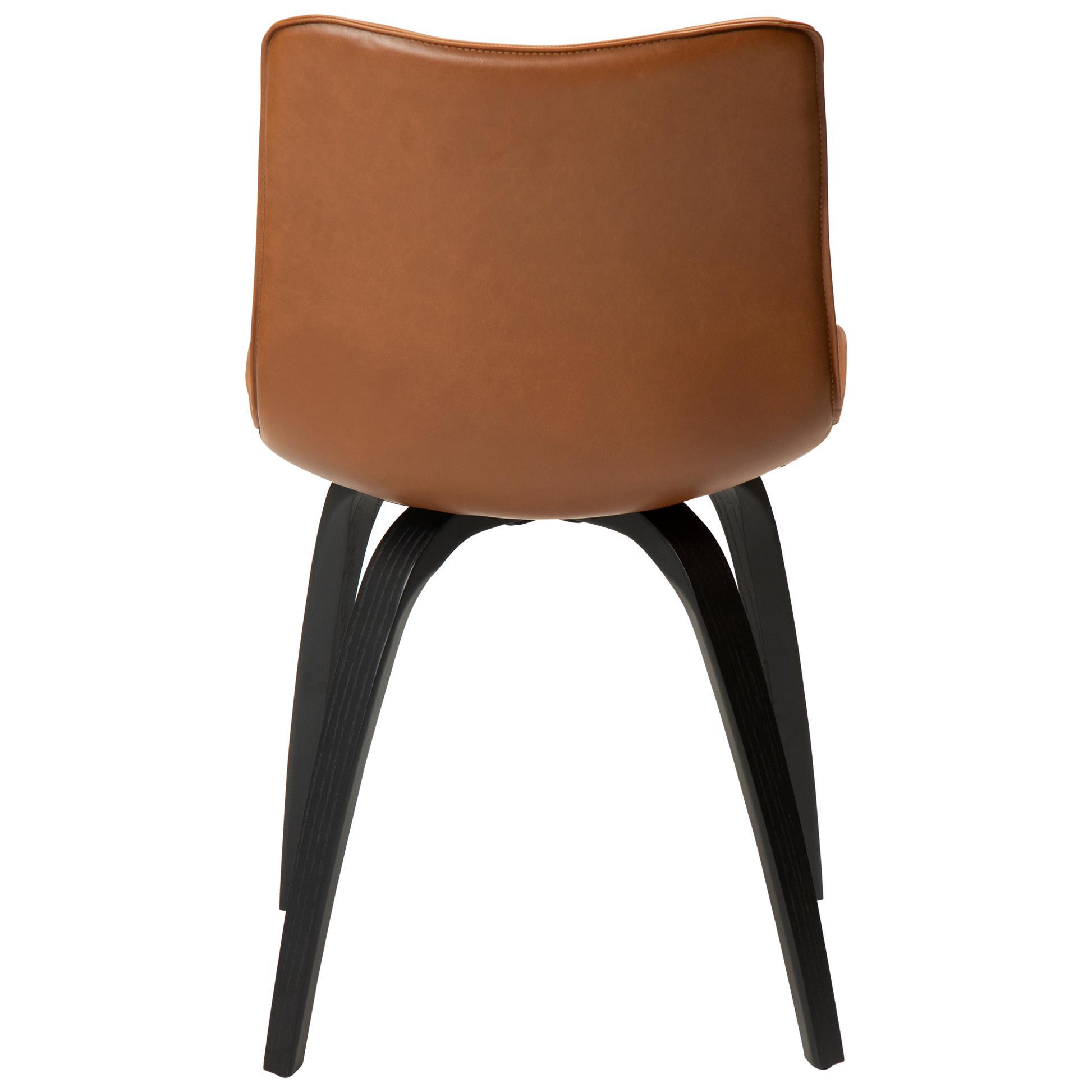 [var:Bezug=Vintage hellbraunes Kunstleder mit schwarz gebeizten Eschenbeinen] GLEE Stuhl