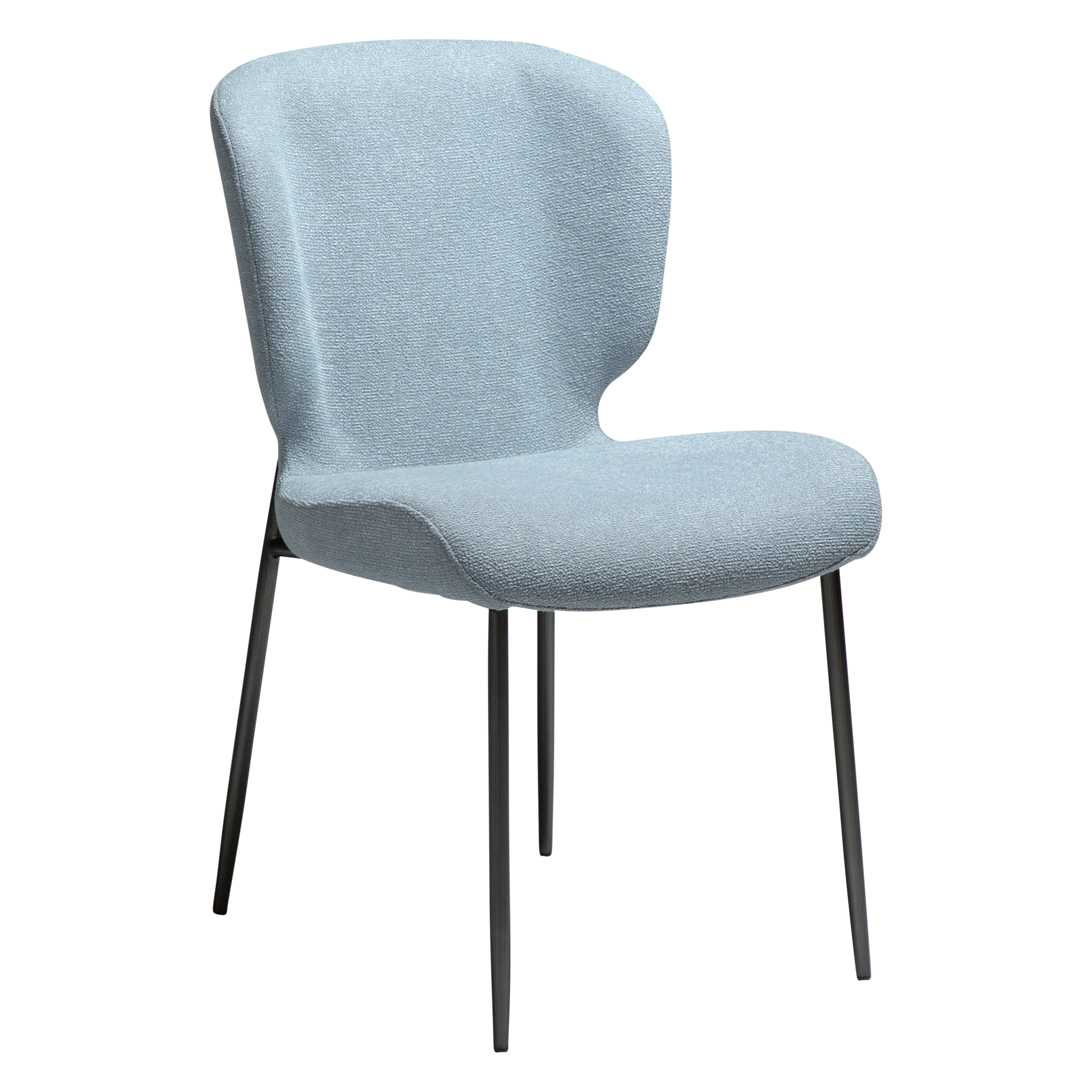 [var:Bezug=Blue fog Bouclé-Stoff mit antiken Zinnbeinen] GLORY Stuhl