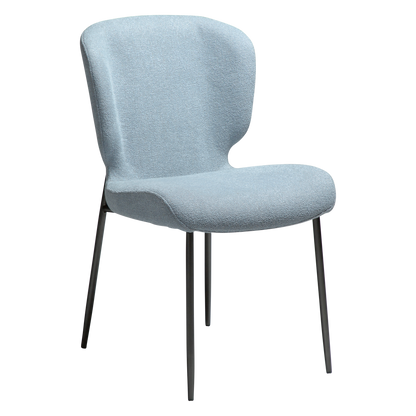 [var:Bezug=Blue fog Bouclé-Stoff mit antiken Zinnbeinen] GLORY Stuhl