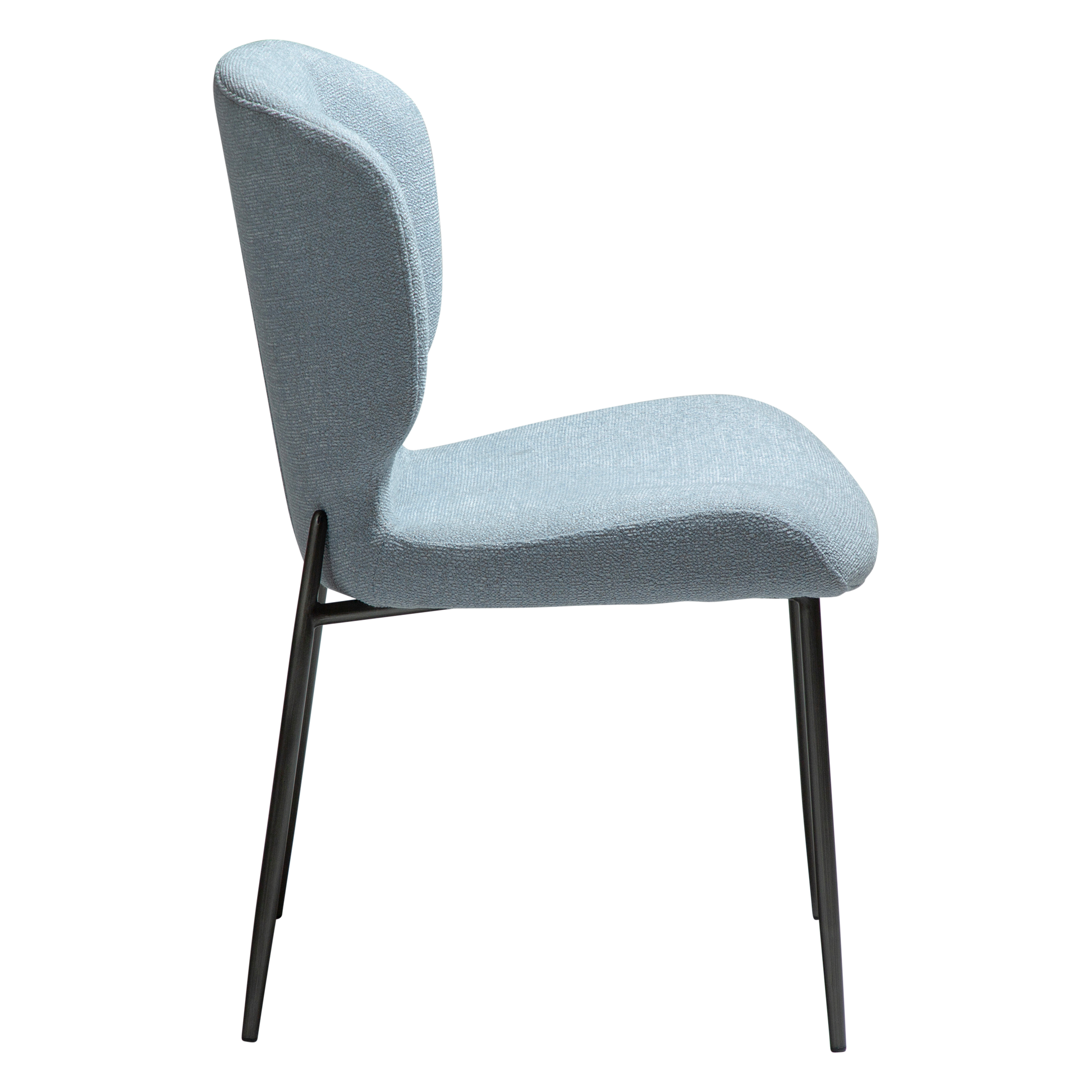 [var:Bezug=Blue fog Bouclé-Stoff mit antiken Zinnbeinen] GLORY Stuhl