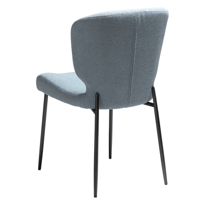 [var:Bezug=Blue fog Bouclé-Stoff mit antiken Zinnbeinen] GLORY Stuhl