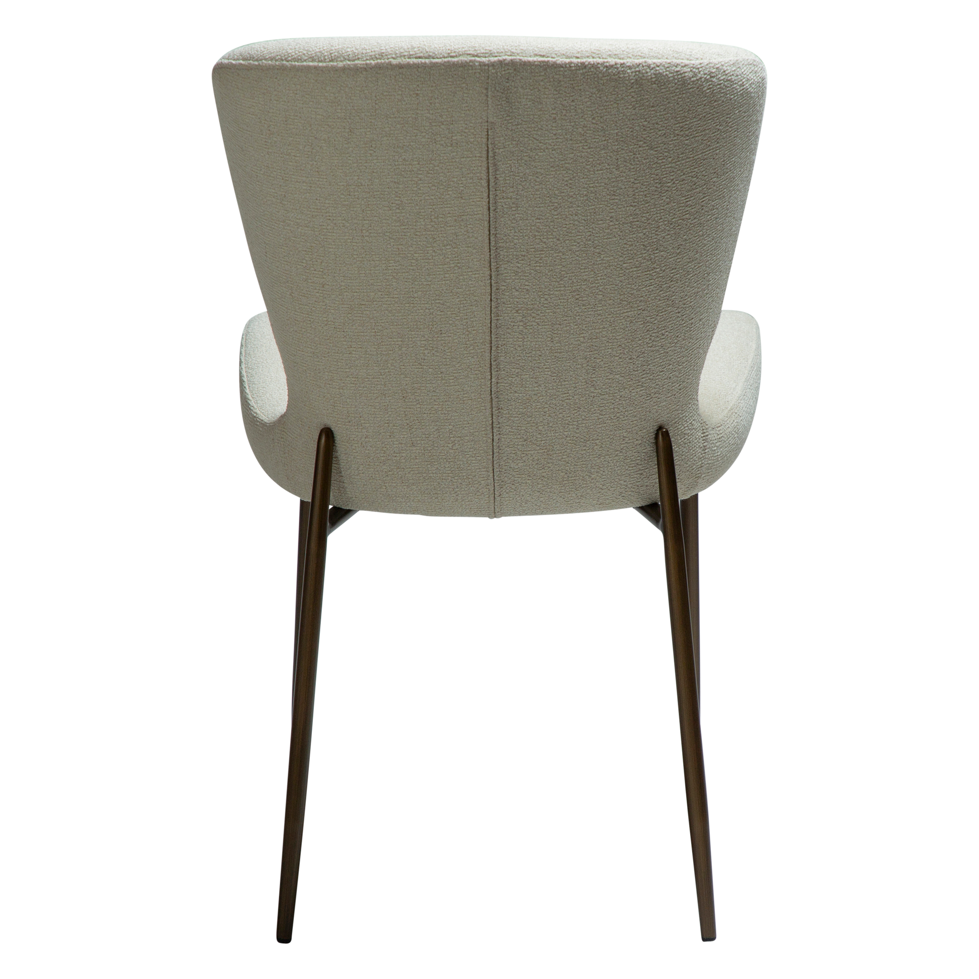 [var:Bezug=Bone weiß Bouclé-Stoff mit antiken Messingbeinen] GLORY Stuhl