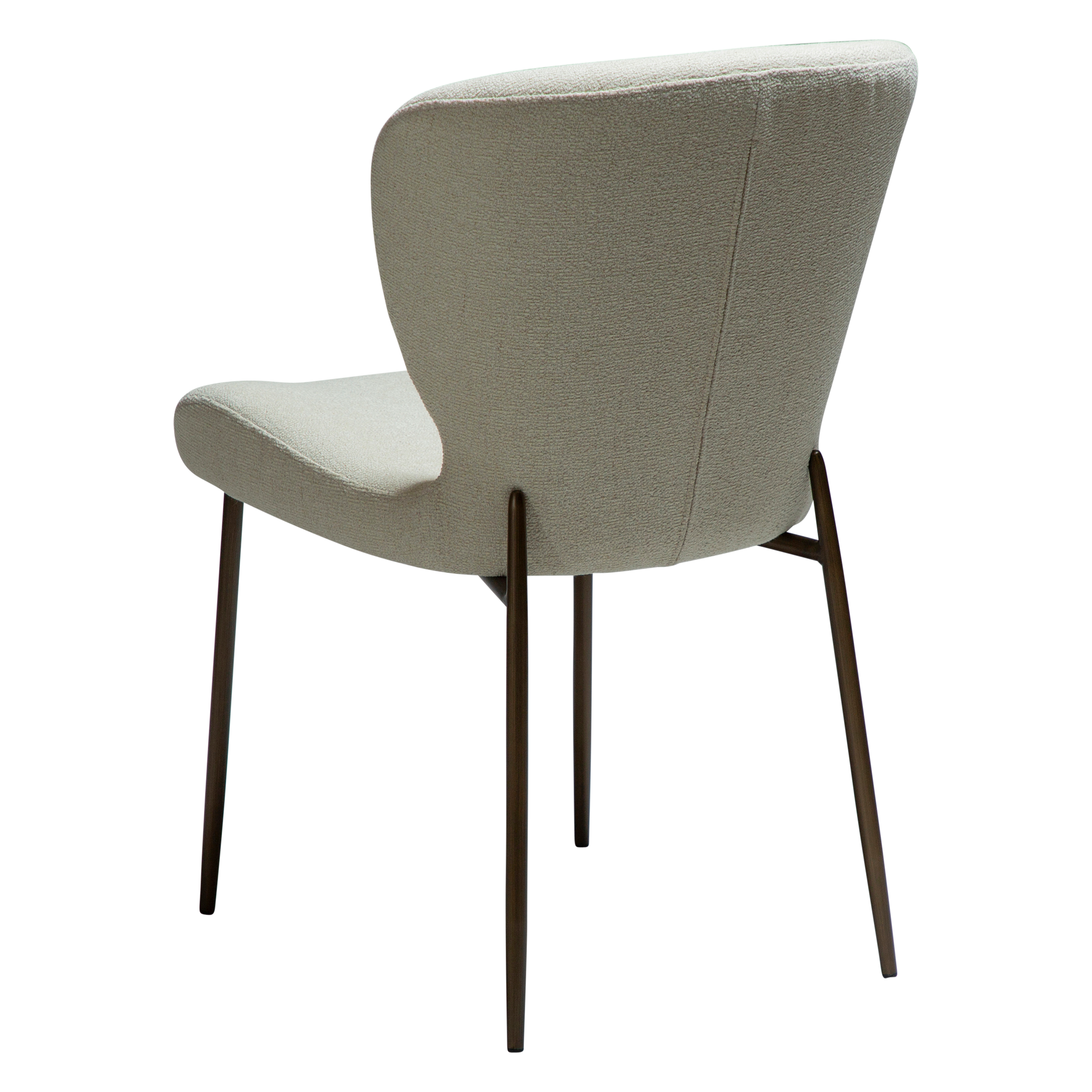 [var:Bezug=Bone weiß Bouclé-Stoff mit antiken Messingbeinen] GLORY Stuhl