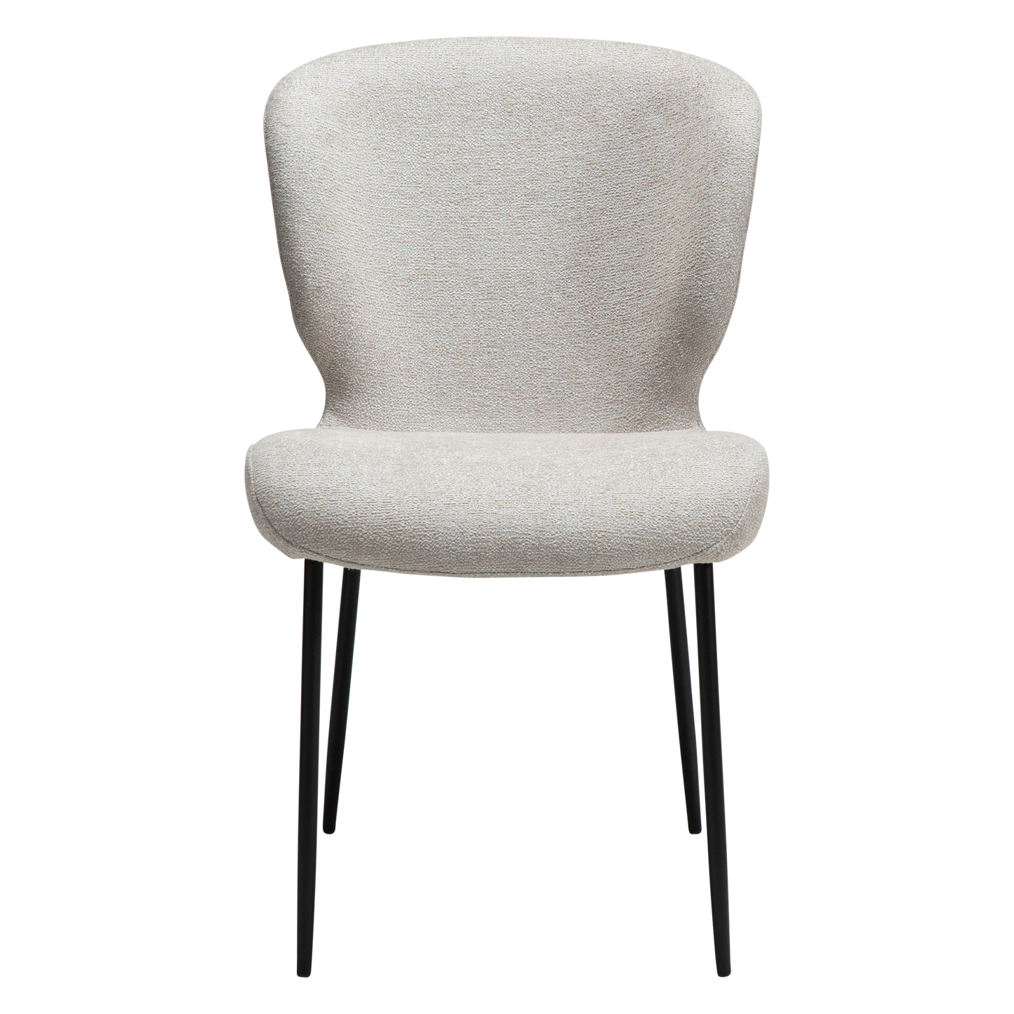 [var:Bezug=Cashmere Bouclé-Stoff mit schwarzen Metallbeinen] GLORY Stuhl