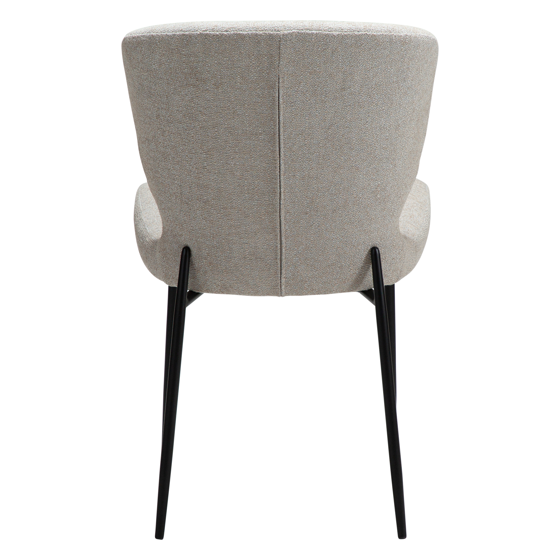 [var:Bezug=Cashmere Bouclé-Stoff mit schwarzen Metallbeinen] GLORY Stuhl