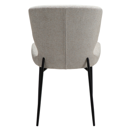 [var:Bezug=Cashmere Bouclé-Stoff mit schwarzen Metallbeinen] GLORY Stuhl