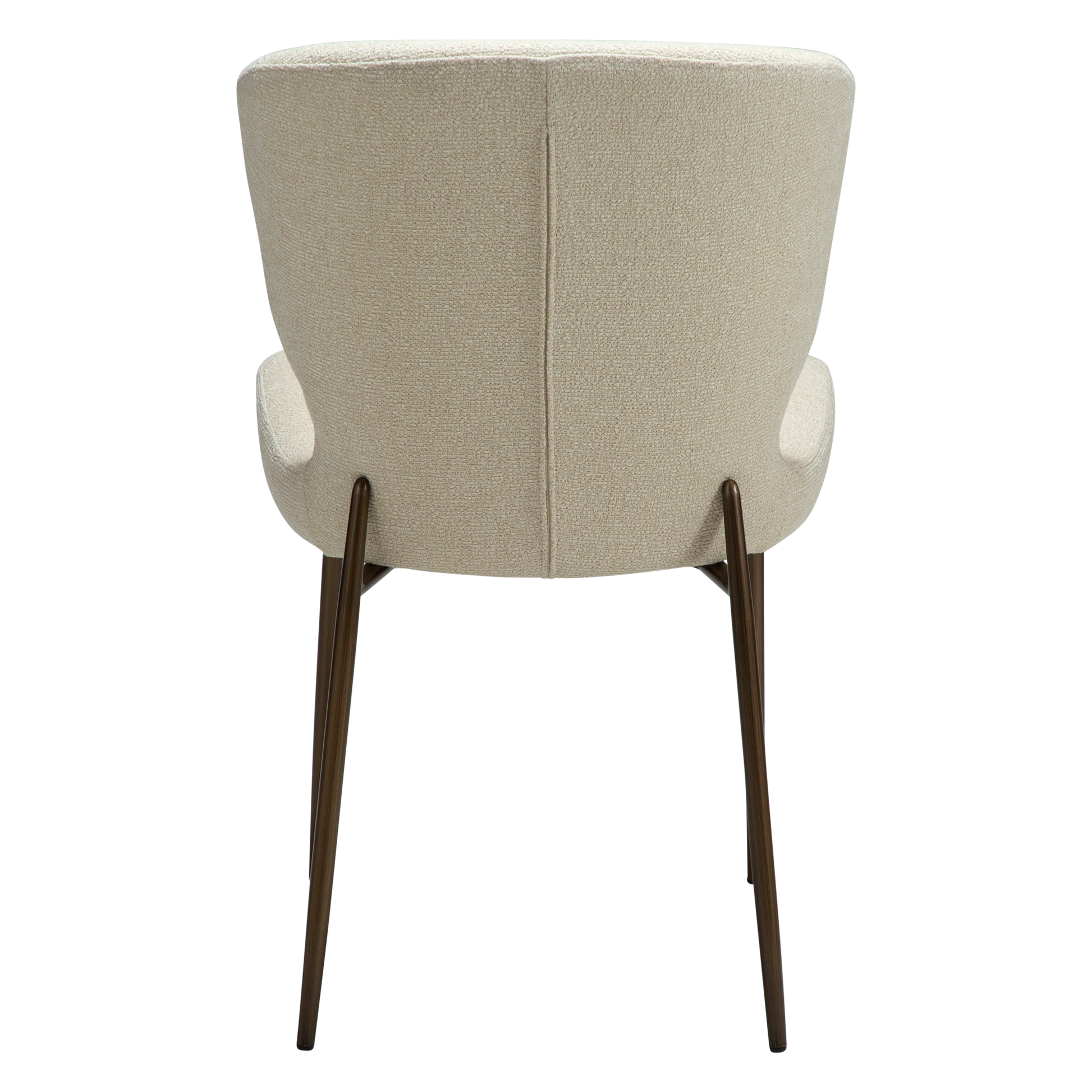 [var:Bezug=Frosted Almond Bouclé-Gewebe mit Schimmer & antiken Messingbeinen] GLORY Stuhl