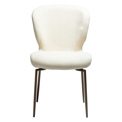 [var:Bezug=Frosted Almond Bouclé-Gewebe mit Schimmer und antiken Messing-Drehbeinen] GLORY Drehstuhl