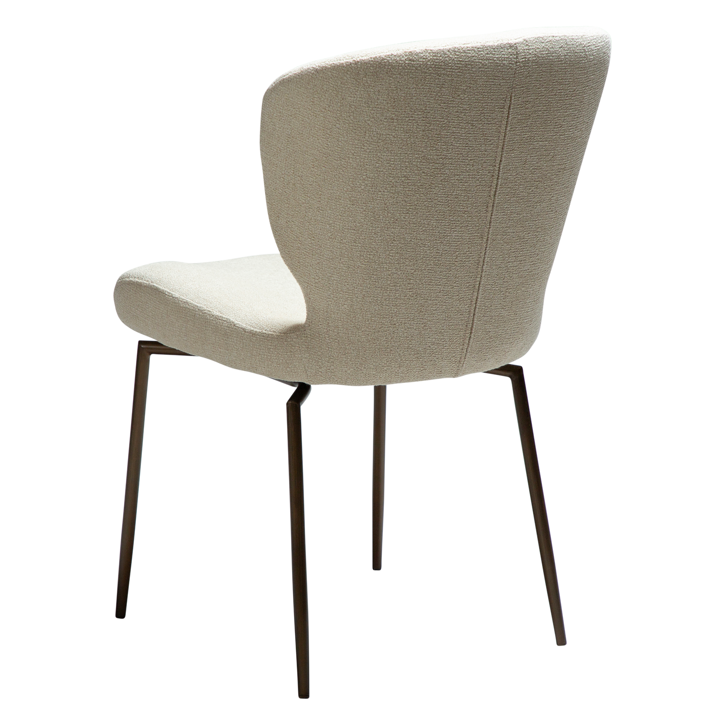 [var:Bezug=Frosted Almond Bouclé-Gewebe mit Schimmer und antiken Messing-Drehbeinen] GLORY Drehstuhl