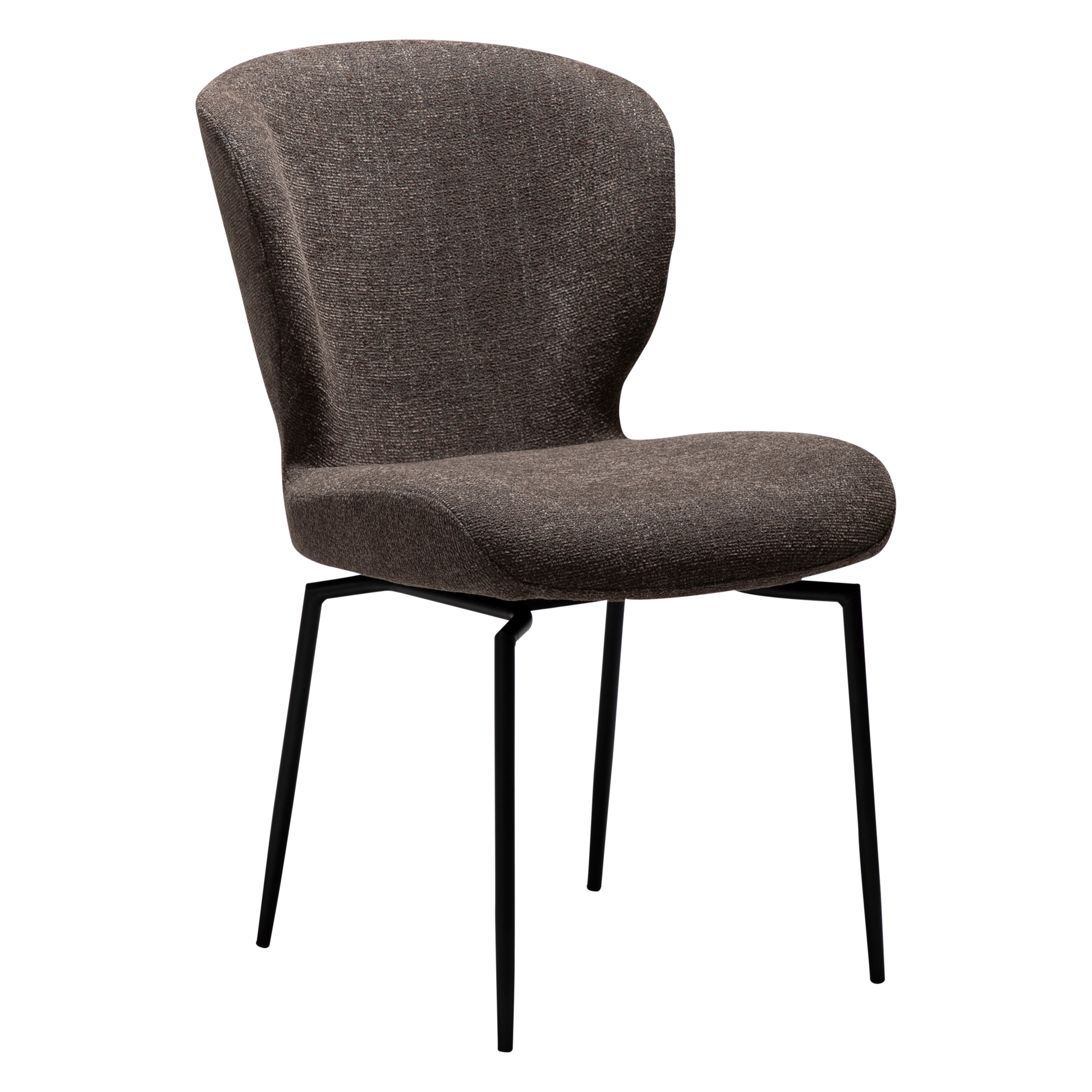 [var:Bezug=Hauptbrauner Bouclé-Stoff mit schwarzen Schwenkbeinen] GLORY Drehstuhl