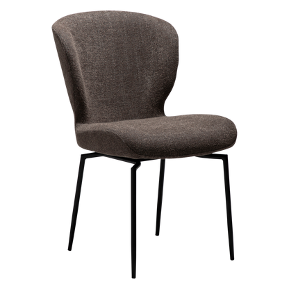 [var:Bezug=Hauptbrauner Bouclé-Stoff mit schwarzen Schwenkbeinen] GLORY Drehstuhl