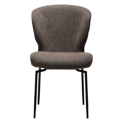 [var:Bezug=Hauptbrauner Bouclé-Stoff mit schwarzen Schwenkbeinen] GLORY Drehstuhl