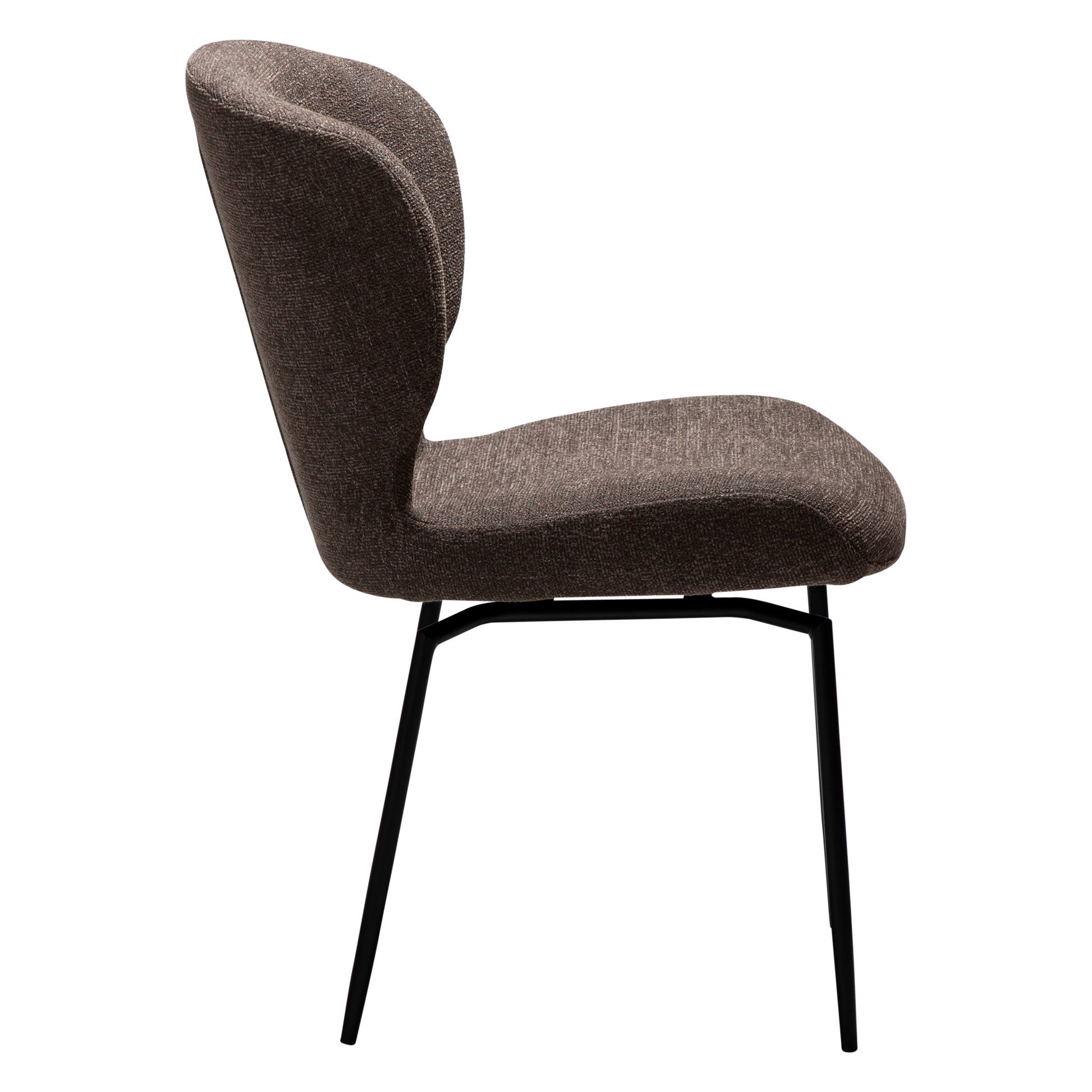 [var:Bezug=Hauptbrauner Bouclé-Stoff mit schwarzen Schwenkbeinen] GLORY Drehstuhl