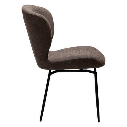 [var:Bezug=Hauptbrauner Bouclé-Stoff mit schwarzen Schwenkbeinen] GLORY Drehstuhl