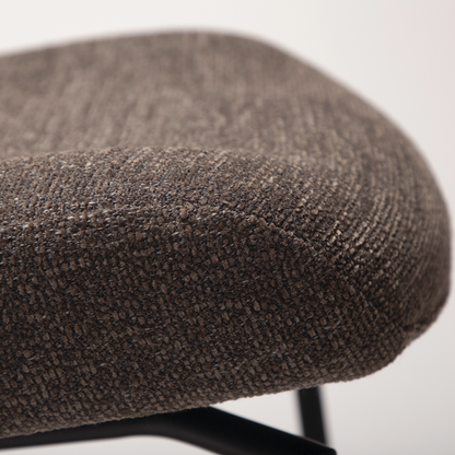 [var:Bezug=Hauptbrauner Bouclé-Stoff mit schwarzen Schwenkbeinen] GLORY Drehstuhl