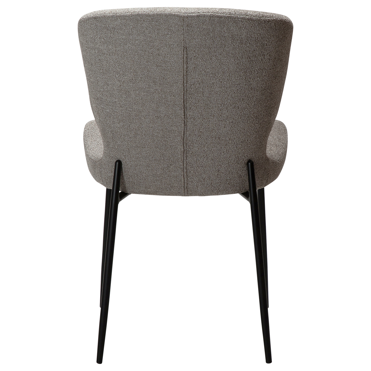 [var:Bezug=kiesel erdfarben Bouclé-Stoff mit schwarzen Metallbeinen] GLORY Stuhl